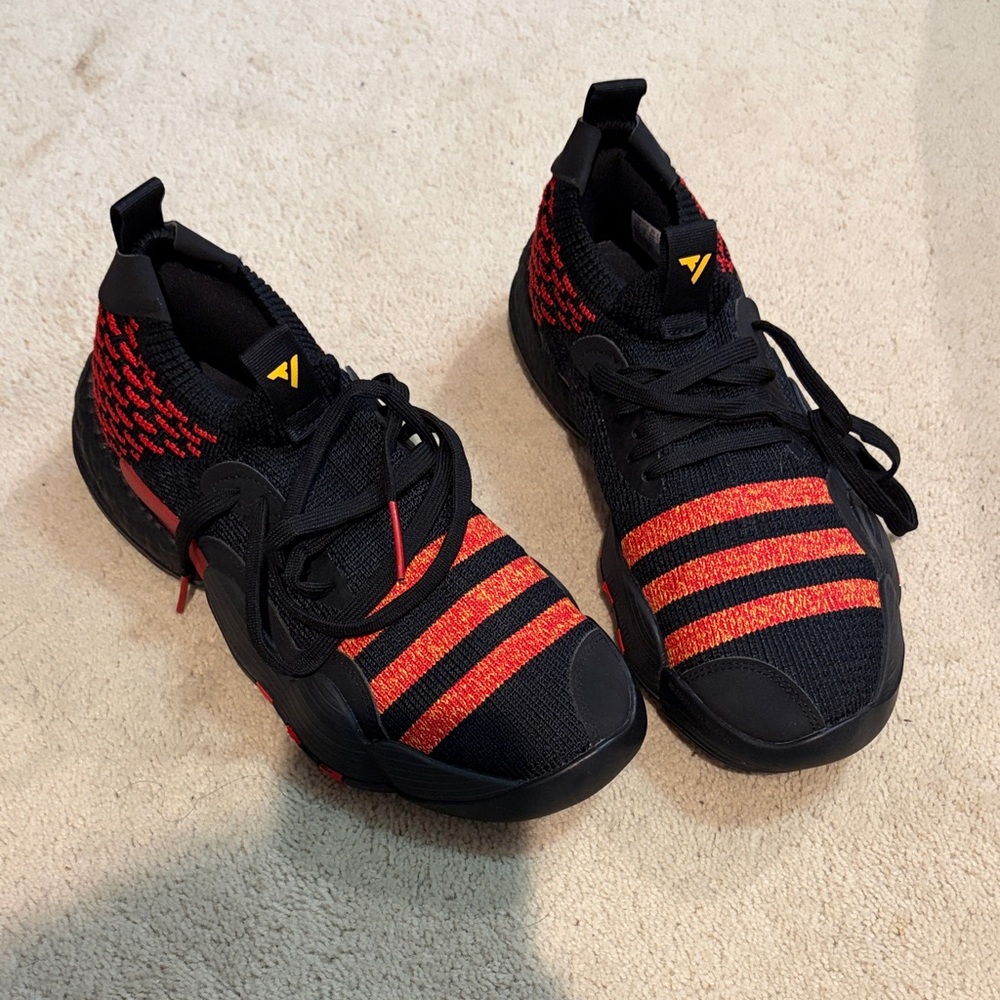 adidas Black and Red Athletic Shoes